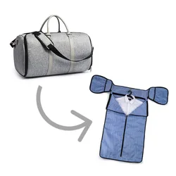 Men Business Duffle Bags Large Capacity Suit Storage Bags Multifunctional Casual Gym Bag Travel Luggage Bag Foldable Handbag