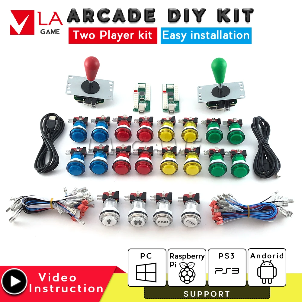 

arcade cabinet diy arcade kit 2 player zero delay encoder kit arcade buttons kit sanwa joystick led push button arcade panel