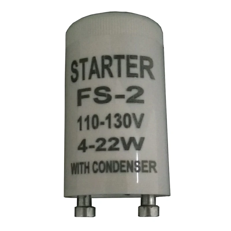 

FS-2 Starter for AC110V-130V 4-22W Fluorescent Tube Fuse Starter CE ROHS 25pcs/box