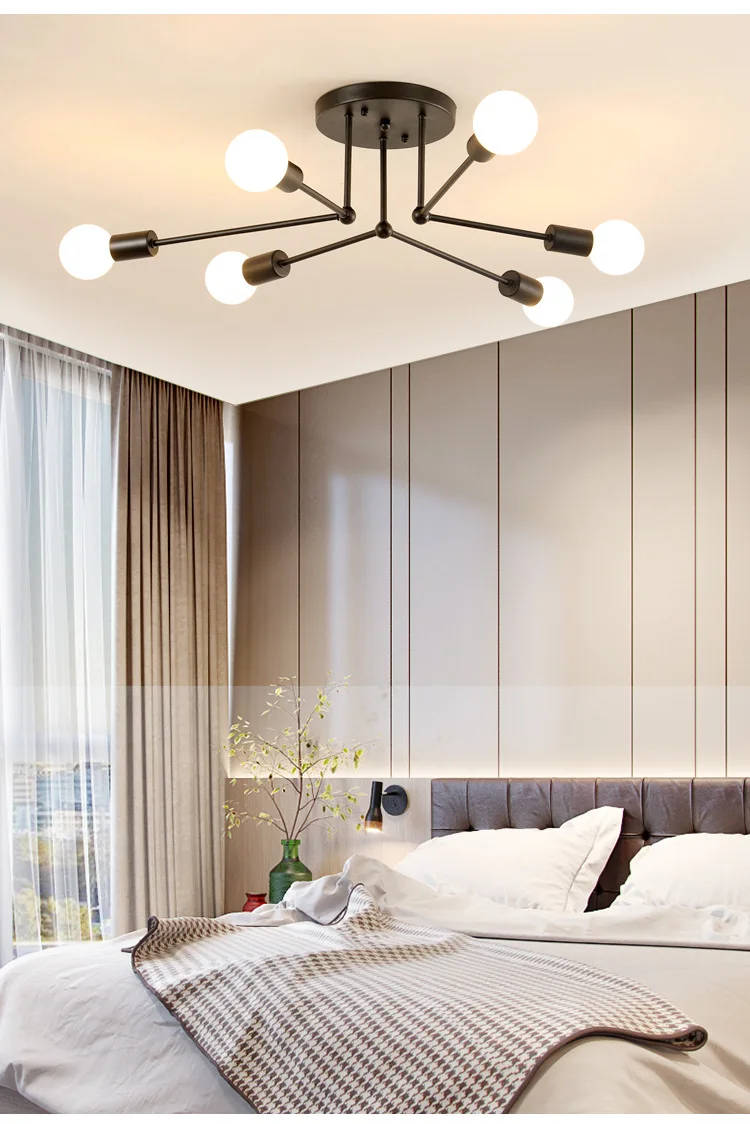 Modern Creative Indoor Pendant Lamp Black Golden  Modern Minimalist Personality Bedroom Living Room Dining Room Ceiling Lamp