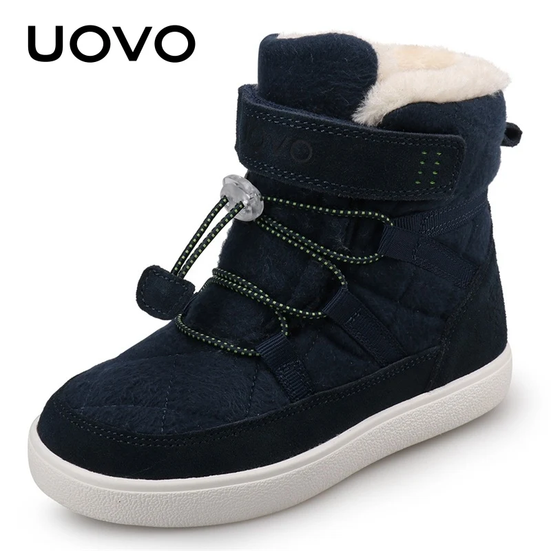 New Girls Shoes UOVO Boots Boys Snow Winter Kids Fashion Children And Plush with -31-37 Warm NRwoepbKDAg