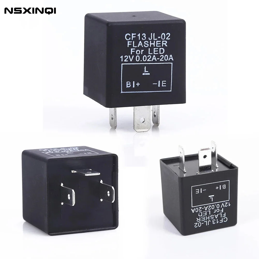 1piece 12v Cf13 3pin Adjustable Car Led Flasher Relay Solve Turn Signal