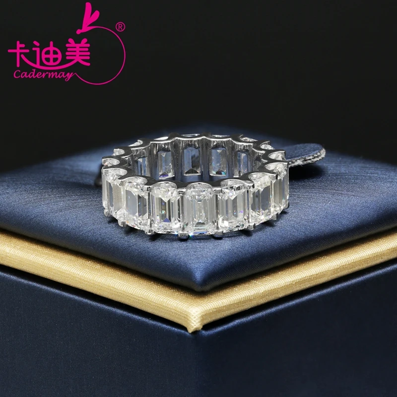 

CADERMAY Eternity Rings Customized Fine Jewelry For Women 2x4mm 4x6mm 925 Sterling Silver Moissanite Diamond Engagement Wedding