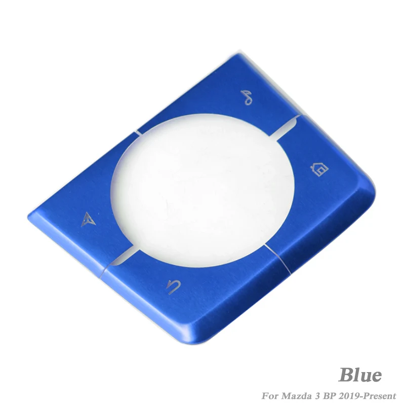 4pcs blue Автомобильный Стайлинг интерьера молдинги электронный ручной тормоз Блестки для Mazda 3 BP-Н. В. Мультимедийные кнопки полые блестки - Название цвета: 4pcs blue