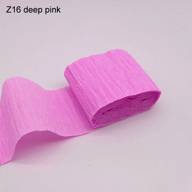 Z16 deep pink Декорации 5 см x 250 см баннеры конфетти растяжки DIY Бумажная гирлянда крепированная бумага Свадьба День Рождения Вечеринка фотографии фоны - Цвет: Z16 deep pink