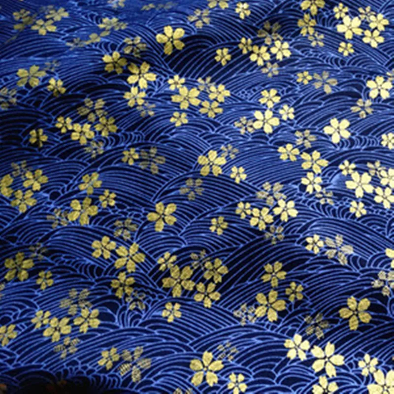 Японский мягкий бриз позолоченный Рождественский цветок снег вишня ткань с