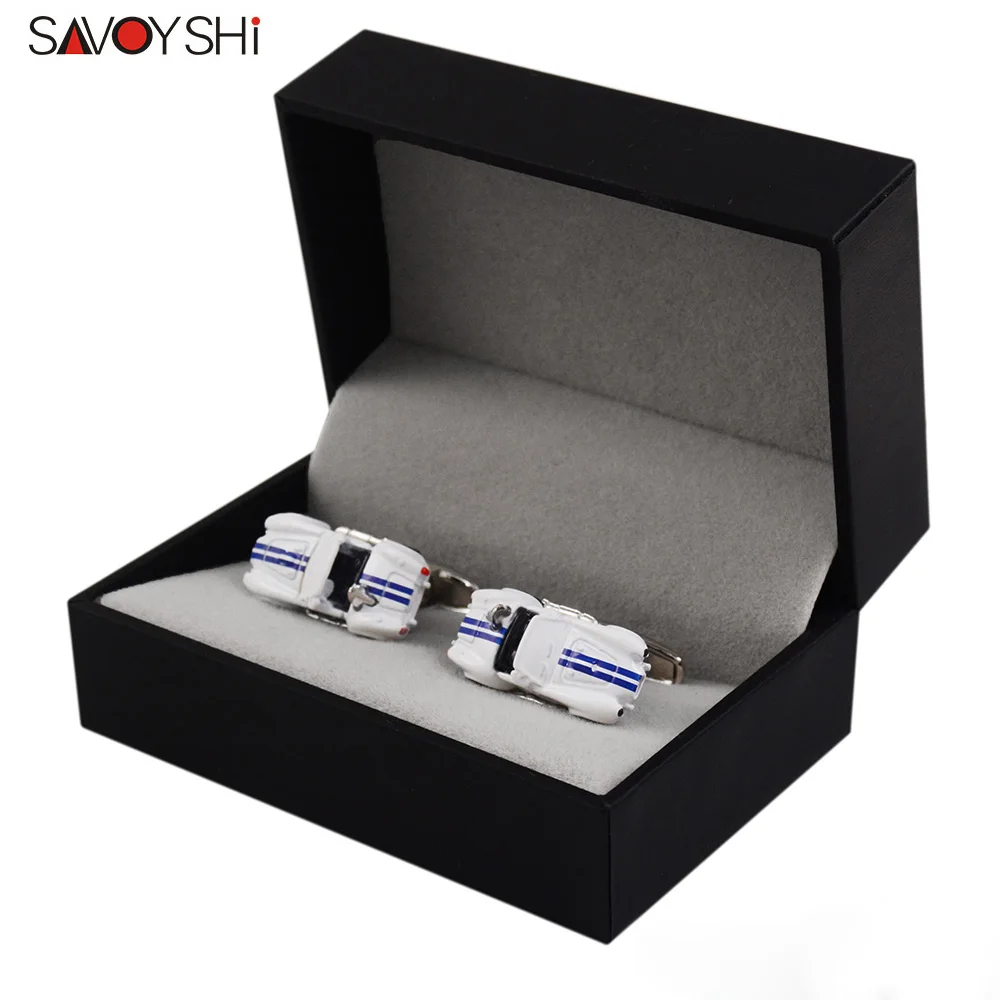 SAVOYSHI новейшая мода 3D гоночный автомобиль модель Запонки мужские рубашки запонки высокого качества Новинка эмалевые запонки ювелирные изделия