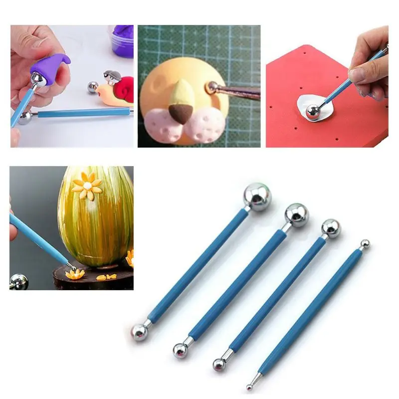 

7 Pcs Rose Petal Cutter and 4 Pcs Herbaceous Peony Cutter 4 Pcs Metal Ball for kitchen accessories