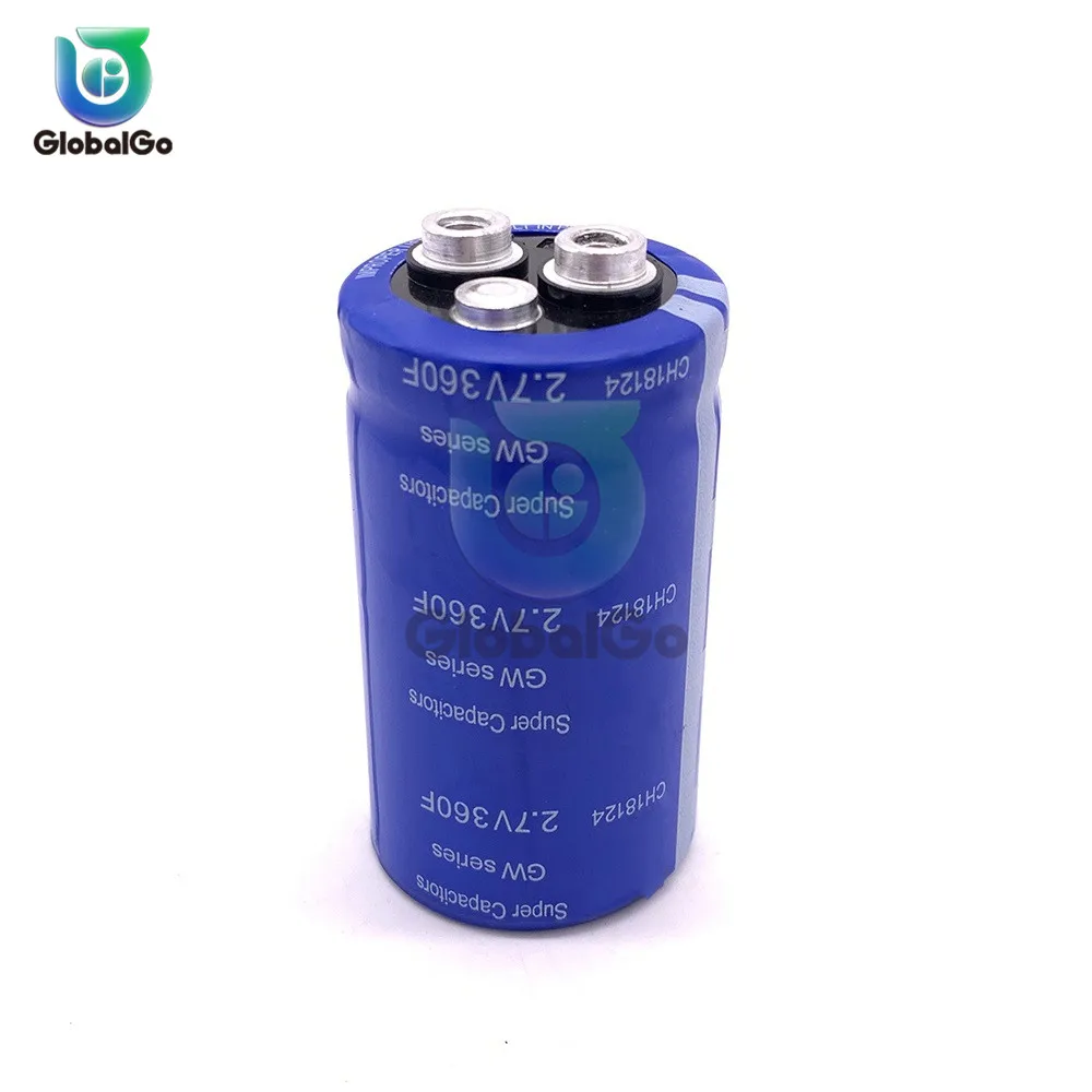 

2.7V-500F 2.7V-360F 2.8V-600F 2.85V-700F Super Farad Capacitor Battery For Car Toy Motor Smart Home Power Supply Capacitors 2pin