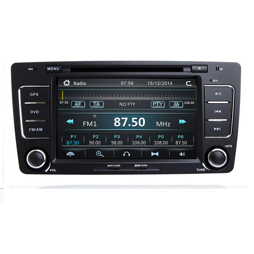 Cheap Car Multimedia player GPS Autoradio 2 Din 7 Inch For SKODA Octavia 2009-2013 Bluetooth IPOD FM Radio RDS WIFI DVR SD 2