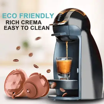 

Reusable Coffee Filters Compatible with Nescafe Dolce Gusto Brewers- Eco Friendly Refillable Coffee Capsules Pods