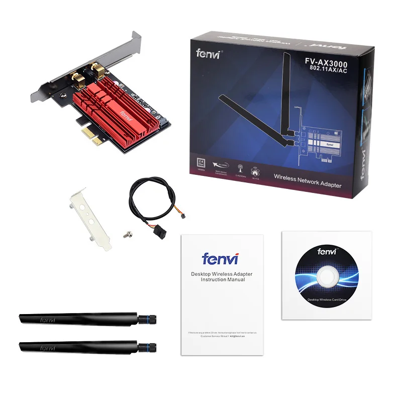 Fenvi AX3000 2400 Мбит/с двухдиапазонный беспроводной настольный PCIe для карты AX200 802.11Ax 2