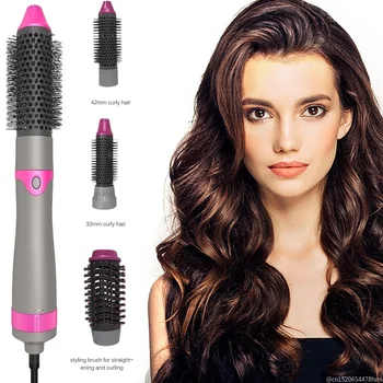 

Drop Ship NEW 3 In 1 3 Head Electric Multifunctional Curling Iron Comb Roller Hair Curler Straighter Hot Air Brush Hair Dryer