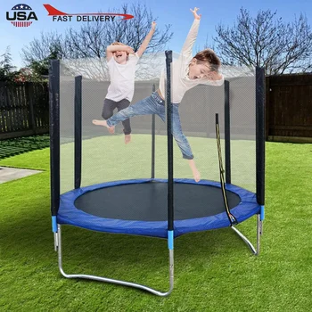 

6ft Trampoline For Kids With Enclosure Net Jumping Mat And Spring Cover Padding Bungee For Jumping Cama Elastica Para Saltar
