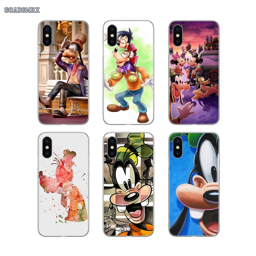 Для iPhone 11 X XR XS Pro MAX 4 4s 5 5S SE 5C 6 6S 7 8 Plus мягкие прозрачные чехлы с рисунком Goofy мягкий
