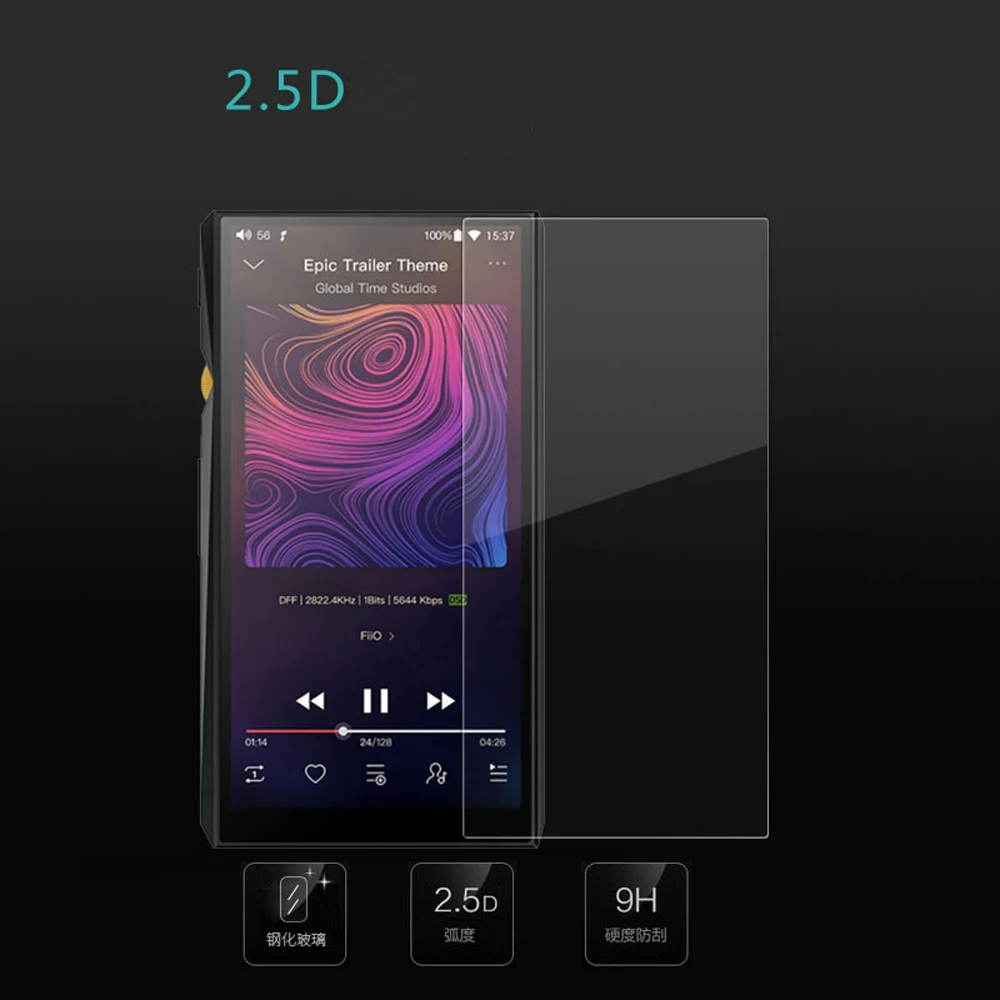 Running Camel 9H Премиум защитное закаленное стекло для Fiio M11 и M11 Pro MP3 Защита от царапин, Передняя пленка