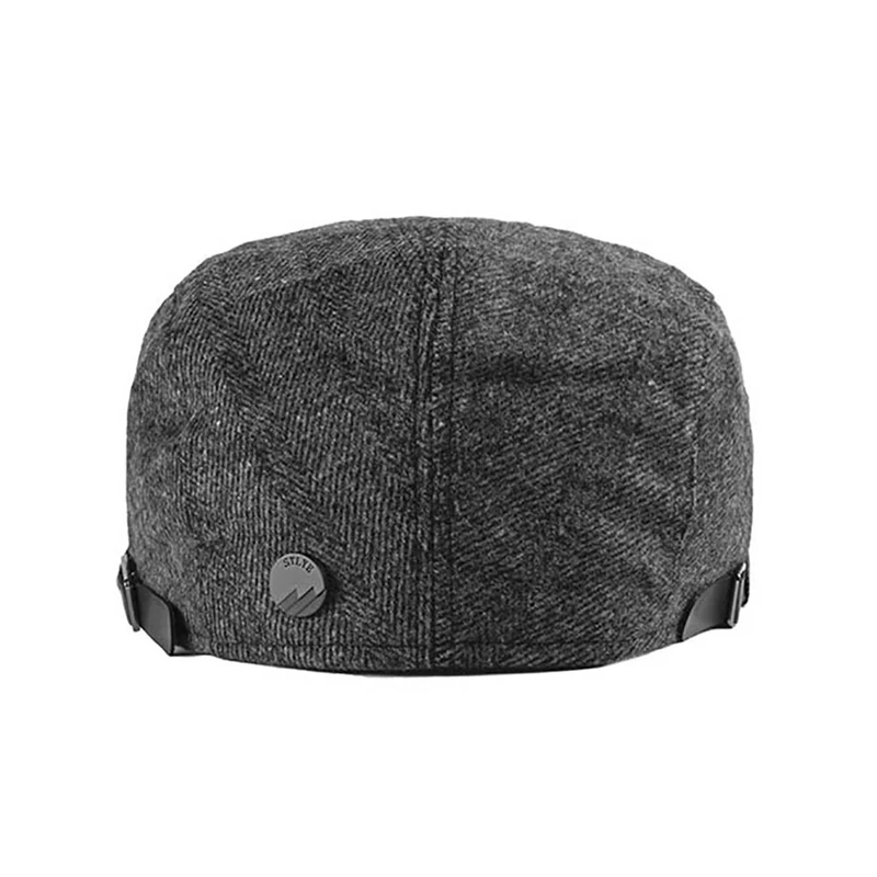 Outdoor Golf Cap Adjustable Beret Caps Men Women Breathable Bone Edge Hats Herringbone Solid Flat Berets Cap