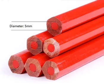 

Hexagonal Carpenter Pencil Red Color Crayon 2/10/20 You Choose Quantity