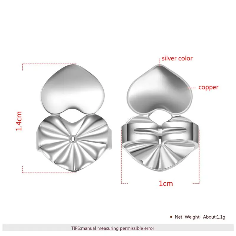 hot sale New magic heart butterfly clover Earring lift Backs Support Hypoallergenic Earrings Lift Lifters Fits All Post Earring