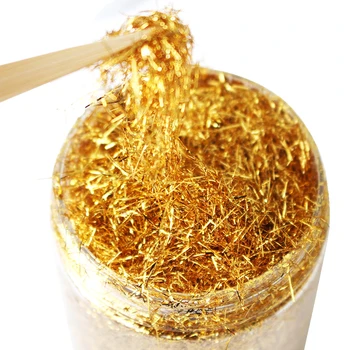 

Imitation Gold Leaf Sheets Foil Paper Wire for Art Craft Statue Nail Decoration Colorful Gold Leaf Foil Paper Gilding 5g/bottle