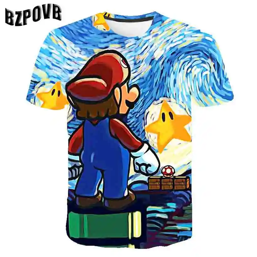 スーパーマリオブラザーズマッシュアップキッズtシャツトップキノコ王国ルイージ任天堂オタクイタリアシンプルなスプライシング少年少女tシャツトップス Tシャツ Aliexpress