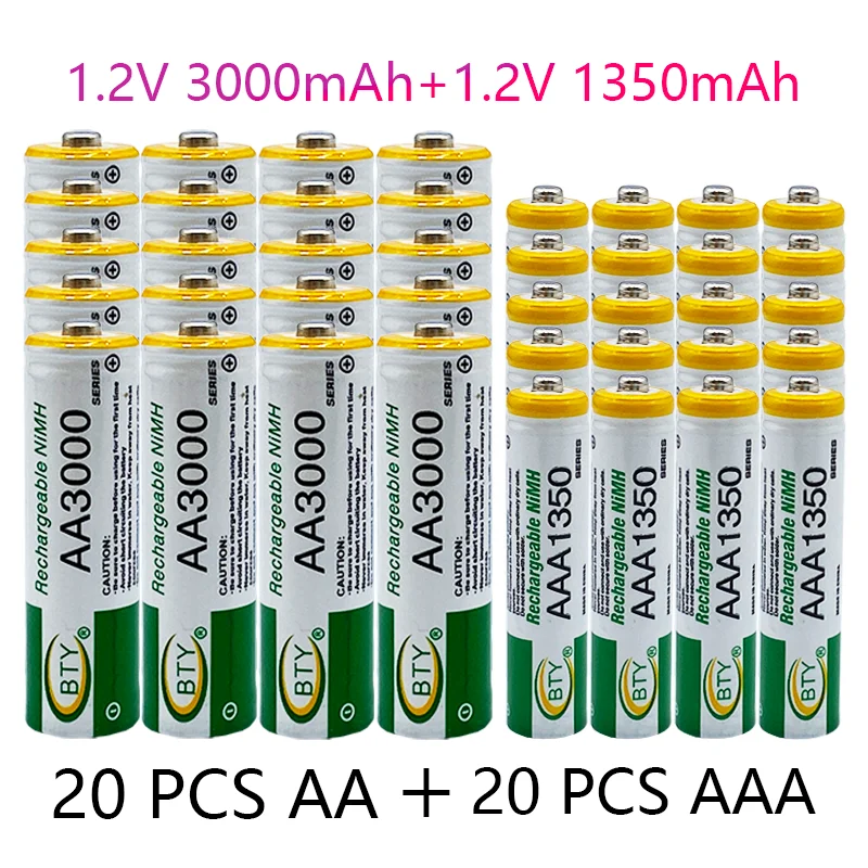 Brand new 1.2V AA 3000mAh Ni MH rechargeable battery + AAA 1350MA | Электроника