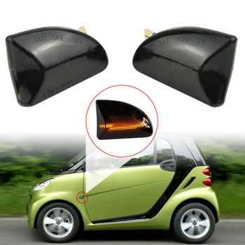 

2Pcs Dynamic Turn Signal Light Flowing LED Side Marker Lights Side Repeater Lamp 12V Panel Lamp for Mercedes SMART FORTWO W451(N