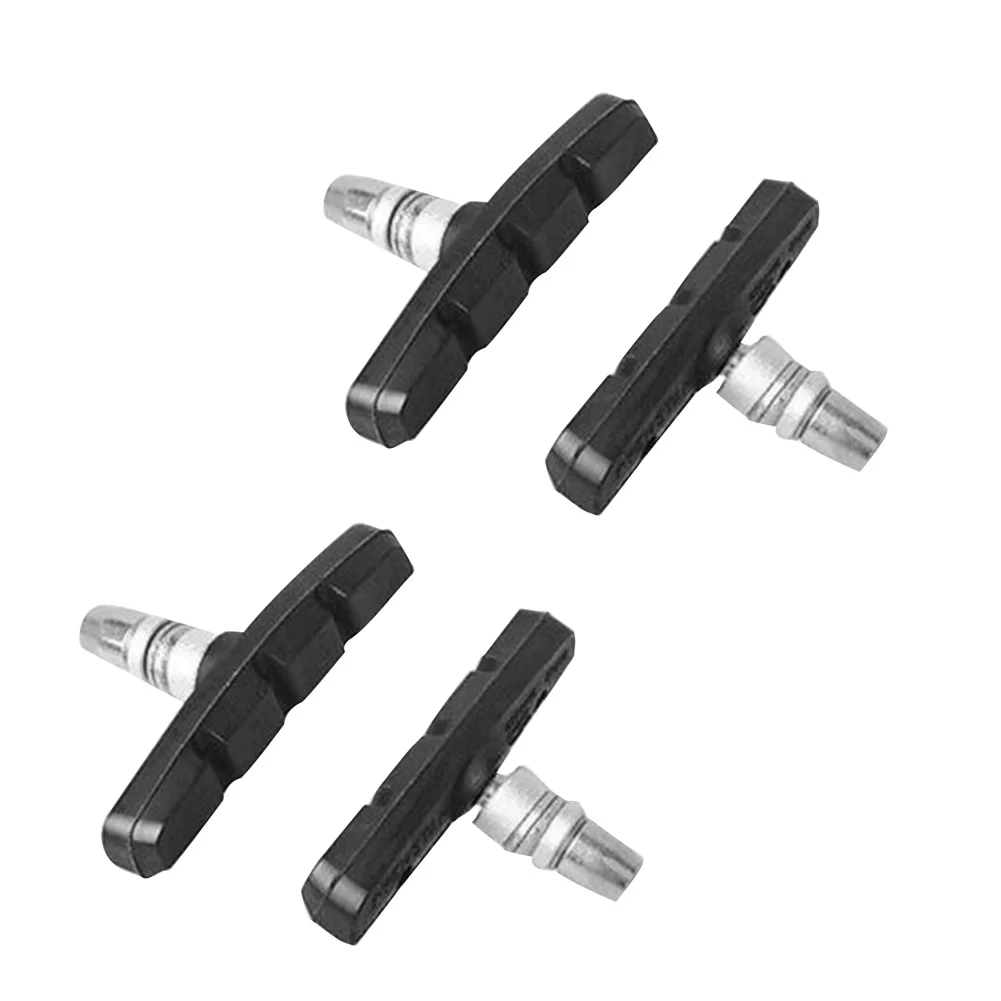 4pcs/set Bicycle V-brake Shoes Pads MTB Mountain Bike Brake Block Durable Rubber Outdoor Anti-resistance Repairing Elements | Спорт и