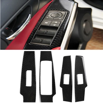 

Car Left Window Switch Control Panel Cover Trim Frame Carbon Fiber Sticker For LEXUS IS250 IS350 2014 2015-2018 Car Sticker