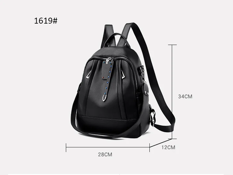Women Backpacks High Quality Vintage Bagpack Ladies Sac a Dos School Bags For Girls Female Travel Shoulder Bag Soft Leather - Цвет: Черный