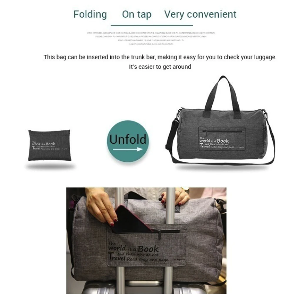 26L Foldable Bag Tote Handbag Durable Travel Bag Accessories Practical Gym Sport Bag Outdoor Unisex Men Backpack Women