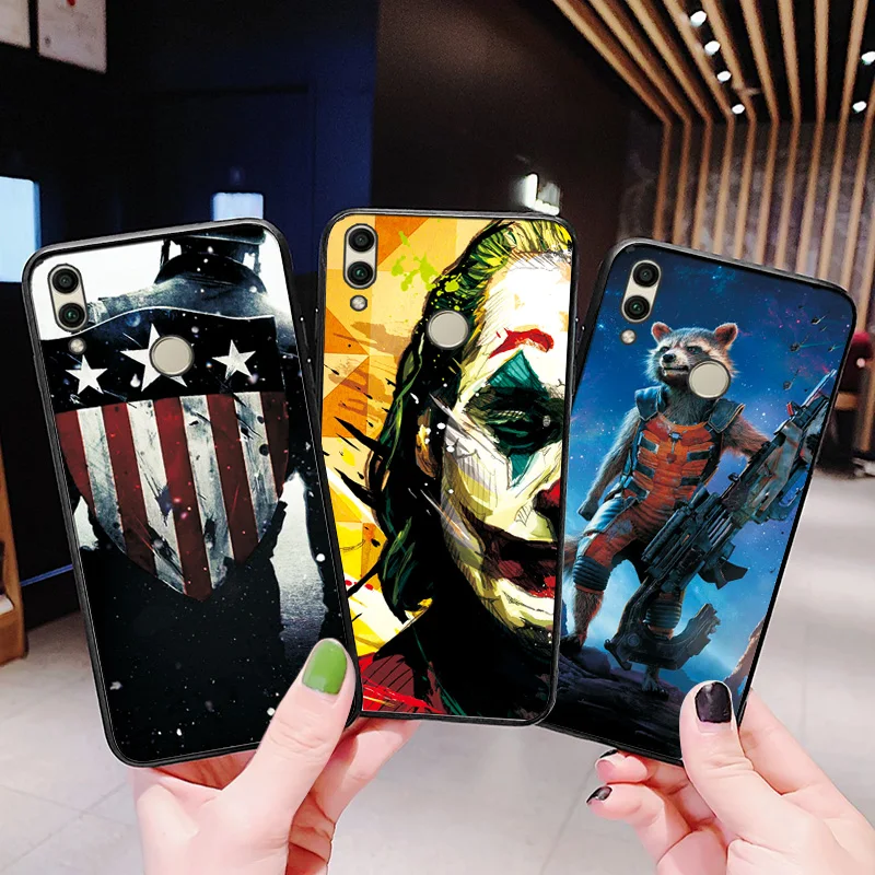 Чехол для huawei P Smart, чехол для телефона Joker Venom, чехол для huawei P Smart, чехол P Smart Z Plus, Черная задняя крышка из ТПУ с мультипликационным принтом