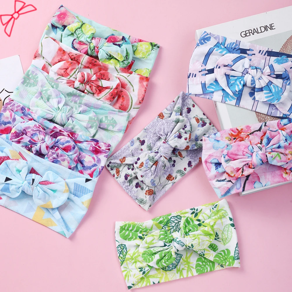 

23 Bohemia Baby Headbands For Newborn Hair Band Cute Baby Bow Flower Elastic Hairband Turban Haarband Baby Girl Hair Accessories