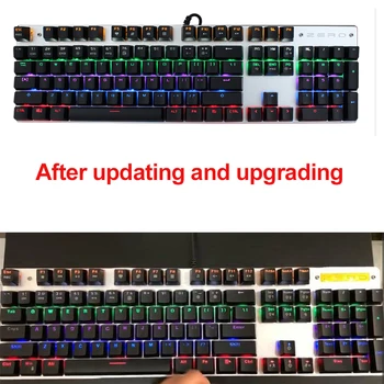 

New Metoo edition gaming Mechanical Keyboard 104 keys Anti-ghosting Luminous blue switch Backlit Wired keyboard English/Russian
