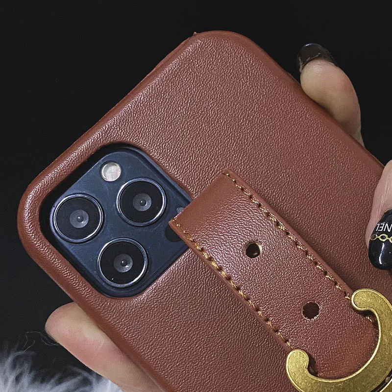 CE03 Luxury Brand Bronze Hardware Wistband Fashion Man Women Phone Case For iPhone 12 11 Pro Max XS 7 8 Plus XR XSMAX SE Cover