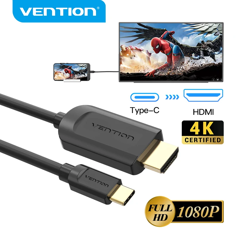 Кабель HDMI Vention с USB C на 4K @ 30 Гц для MacBook Huawei Mate 20 P20 Pro Samsung Galaxy S10|Кабели VGA| |