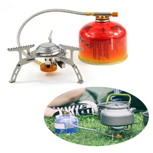 

Outdoor Camping Cookware Big Power Windproof Gas Stove Butane Burner Portable Foldable Split Furnace 3500W for Picnic Hiking