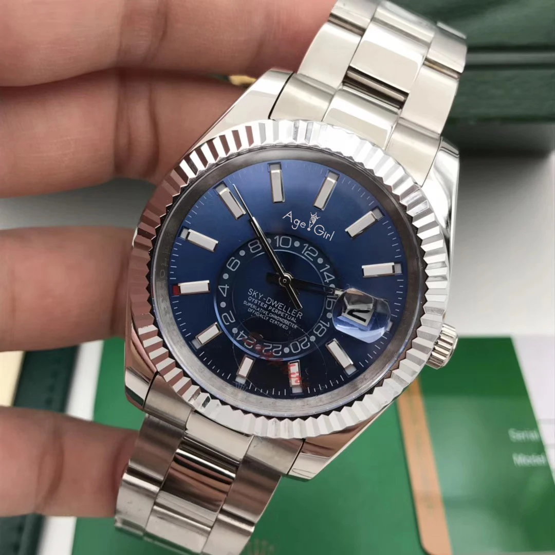 

Luxury Brand New Men Automatic Mechanical Watches Sky Silver Black White Crystal Sapphire Rose Gold Limited Sport AAA+ 41MM