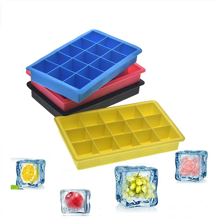 Kitchen tool silicone ice tray 15 grid silicone ice cube silicone ice box silicone mold