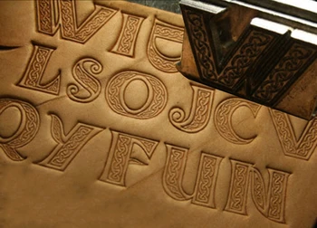 

Celt style font 26 capital letters Hand-work carving punches stamp craft with leather carving tools