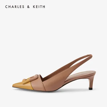 

CHARLES＆KEITHNew Arrival for Spring Summer 2020 CK1-61680102Women Sandals Pointed Toe middle heel with metal buckle