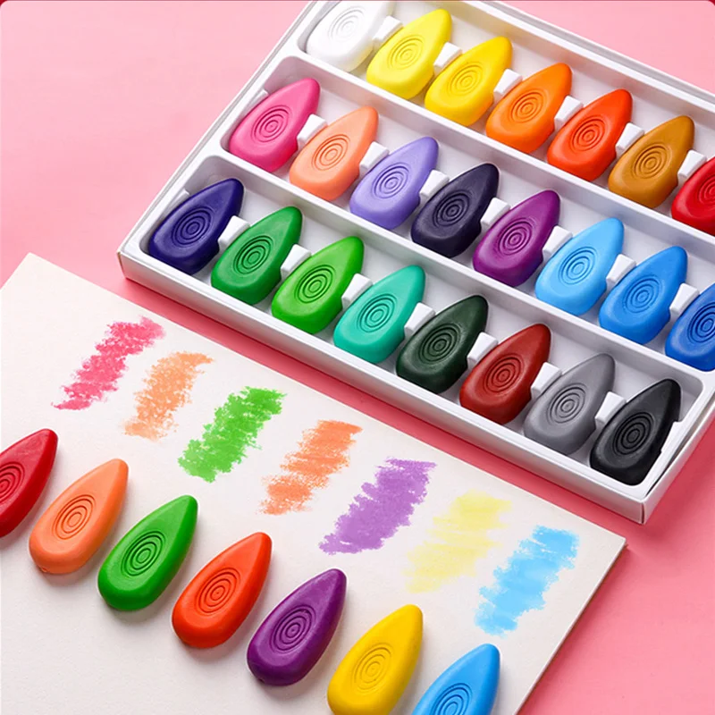 Deli Crayons Do not Dirty Hands Washable Wax Crayon for Kids Coloring Graffiti Painting Art Supplies Pastel 12/24/36/48 Colors