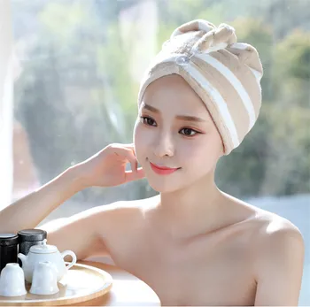 

Hair Towel Wrap Turban Microfiber Fast Drying Shower Towel, Anti Frizz Magic Dryer, Dry Hair Hat, Wrapped Bath Cap (R247)