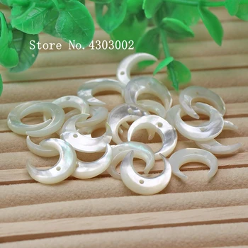 

20pcs/lot 12mm white Natural Moon Cabochon Mother of Pearl shell for DIY Jewelry Moon Pearl Shell For Earrings
