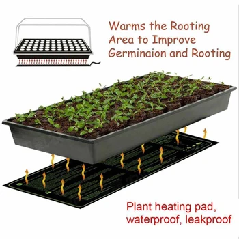 

52 x 52Cm Seedling Heat Mat Plant Seed Germination Propagation Clone Starter Pad Us Plug