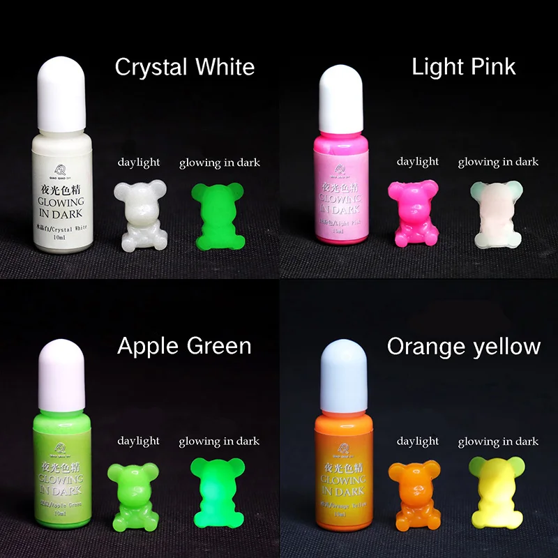 10-color Luminous Color Set DIY Silicone Mold Coloring Pigment Tool XH8Z