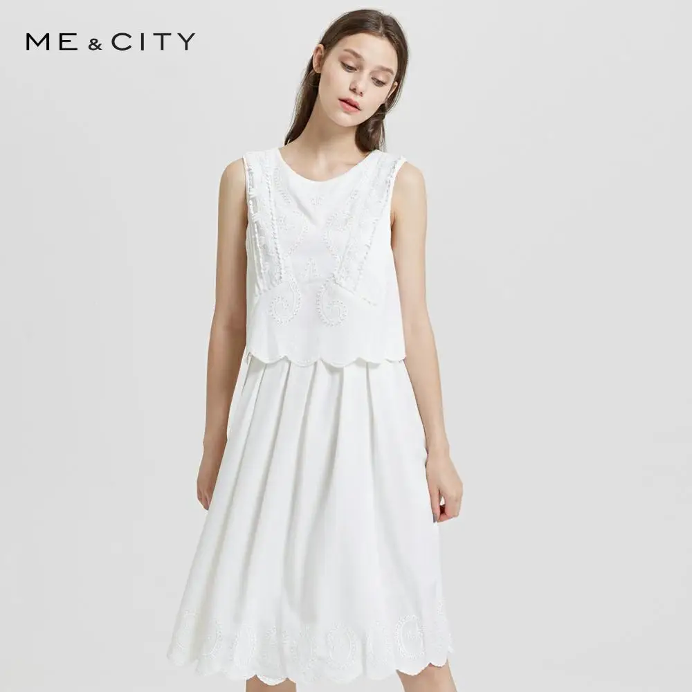 Me & City/Новинка Сезон весна лето Элегантное кружевное платье для отпуска