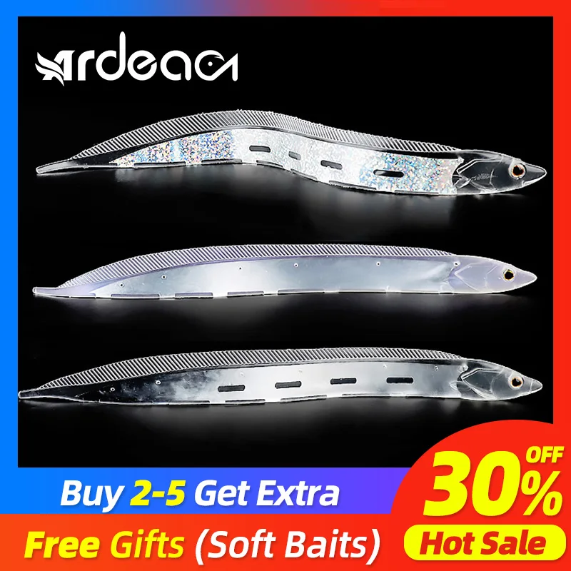 ARDEA 2 шт. Рыбалка мягкие приманки 15 см/20 см/27 см большой hairtail мягкий плавать наживка