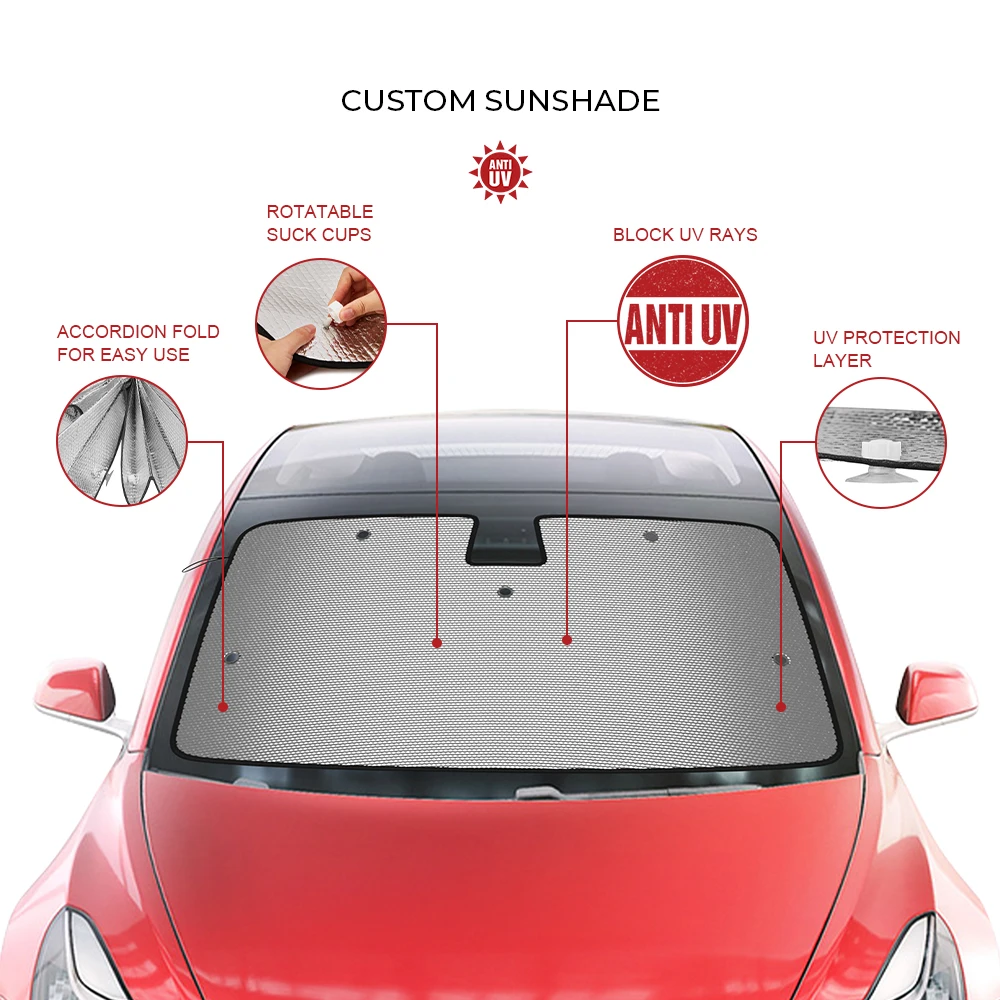 Для Tesla модель 3 자동차 탑 루프 햇빛 가리개