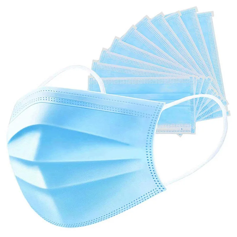 

50 PCS Disposable Mask 3-Ply Face Mask Anti Dust Mouth Masks Earloop Polypropylene Masks for Personal Health